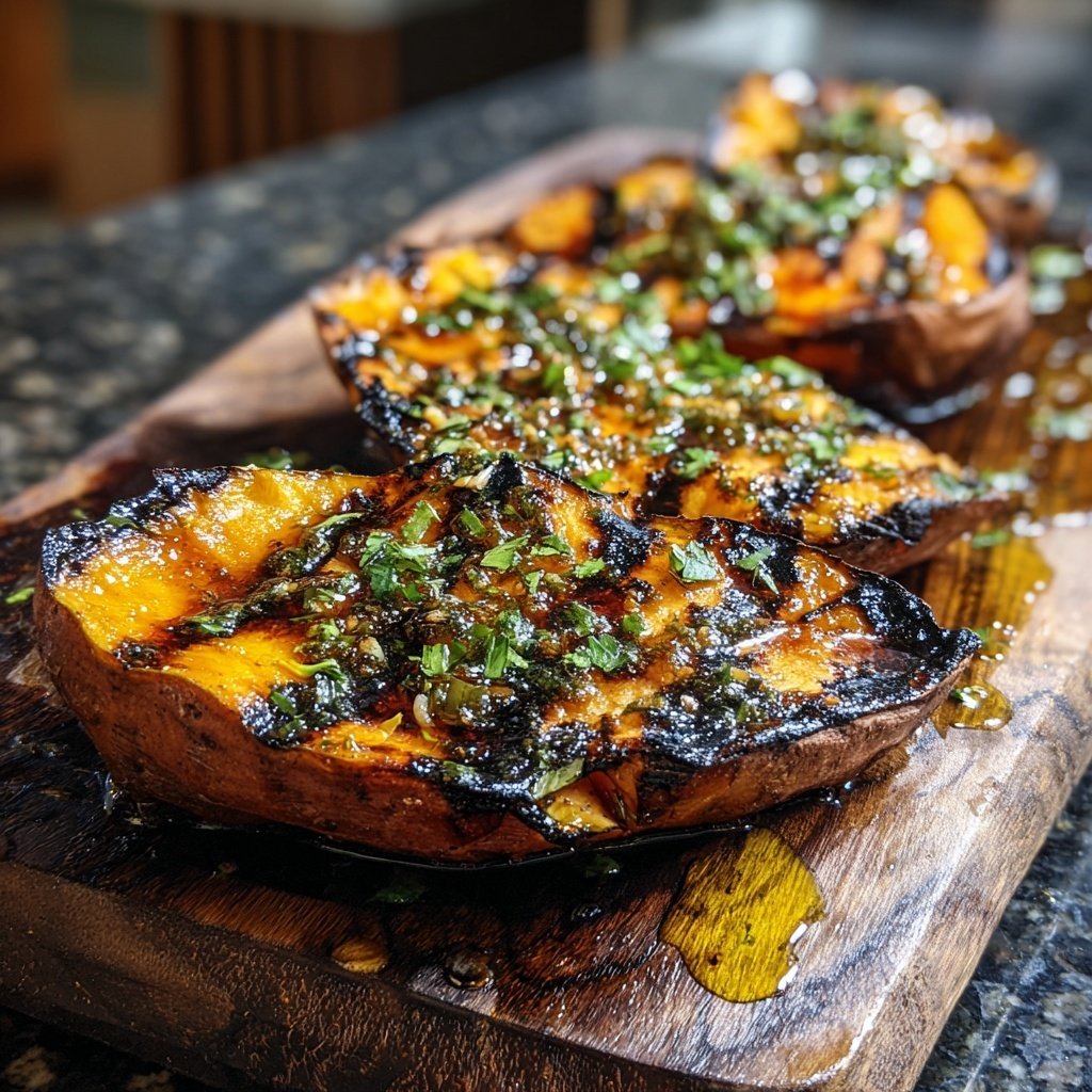 Gegrillte Süßkartoffeln