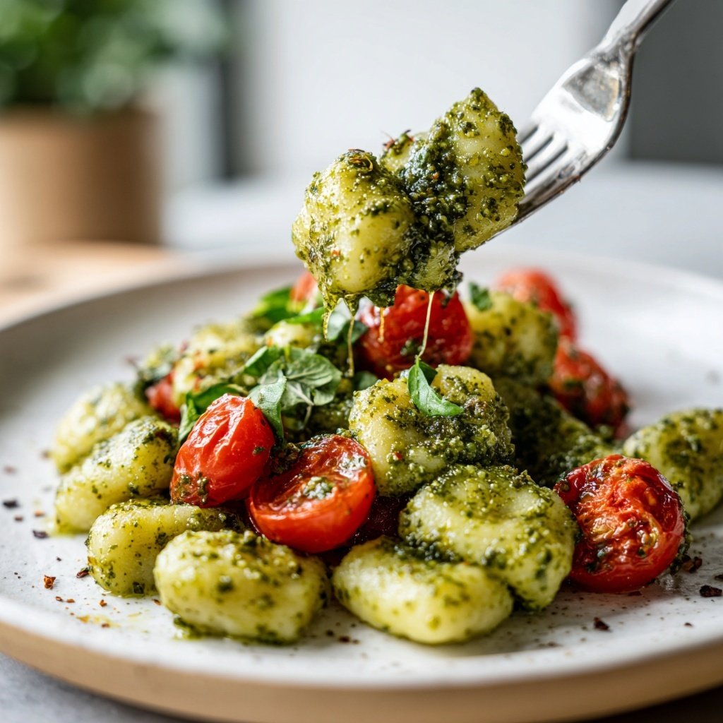 Gnocchi mit Pesto und Kirschtomaten