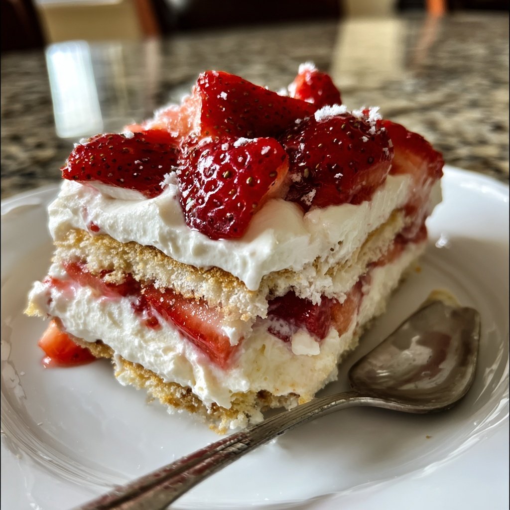 Erdbeer Schicht Dessert Mit Joghurt