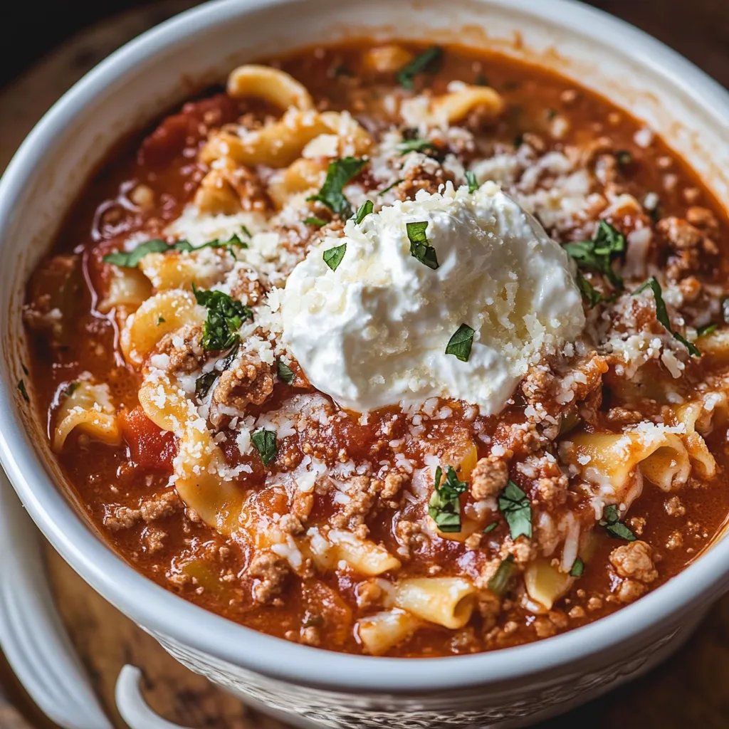 High Protein Lasagna Soup