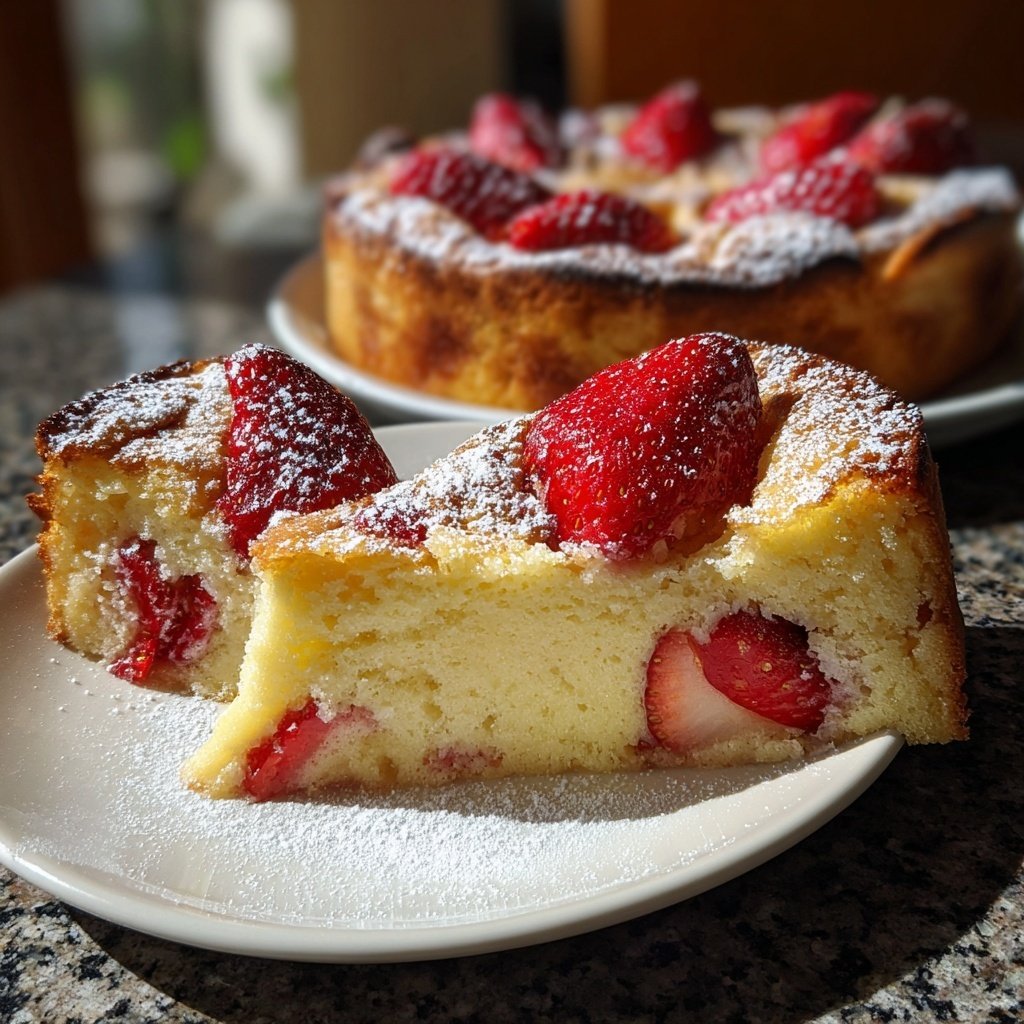 Erdbeerkuchen Mit Quarkfüllung