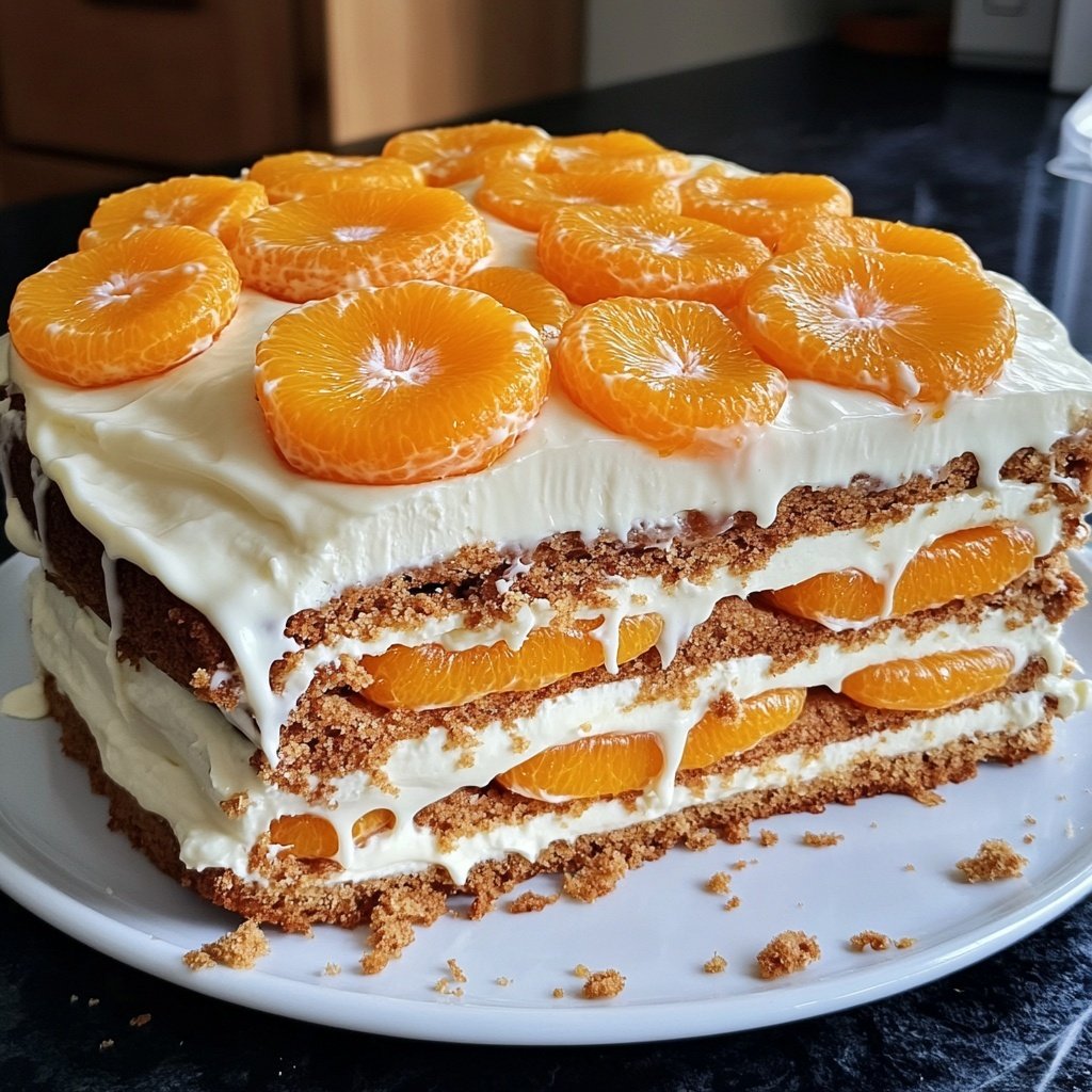 Käse-Sahne-Torte mit Mandarinen