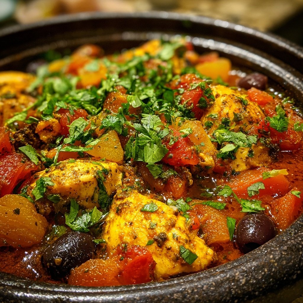 Internationale Küche Marokkanisches Hähnchen-Tagine