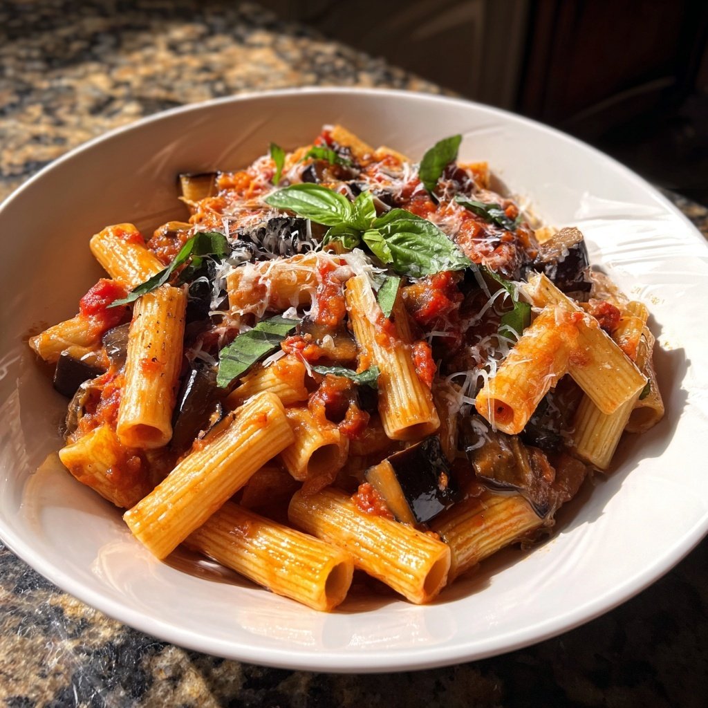 Internationale Küche Italienische Pasta alla Norma