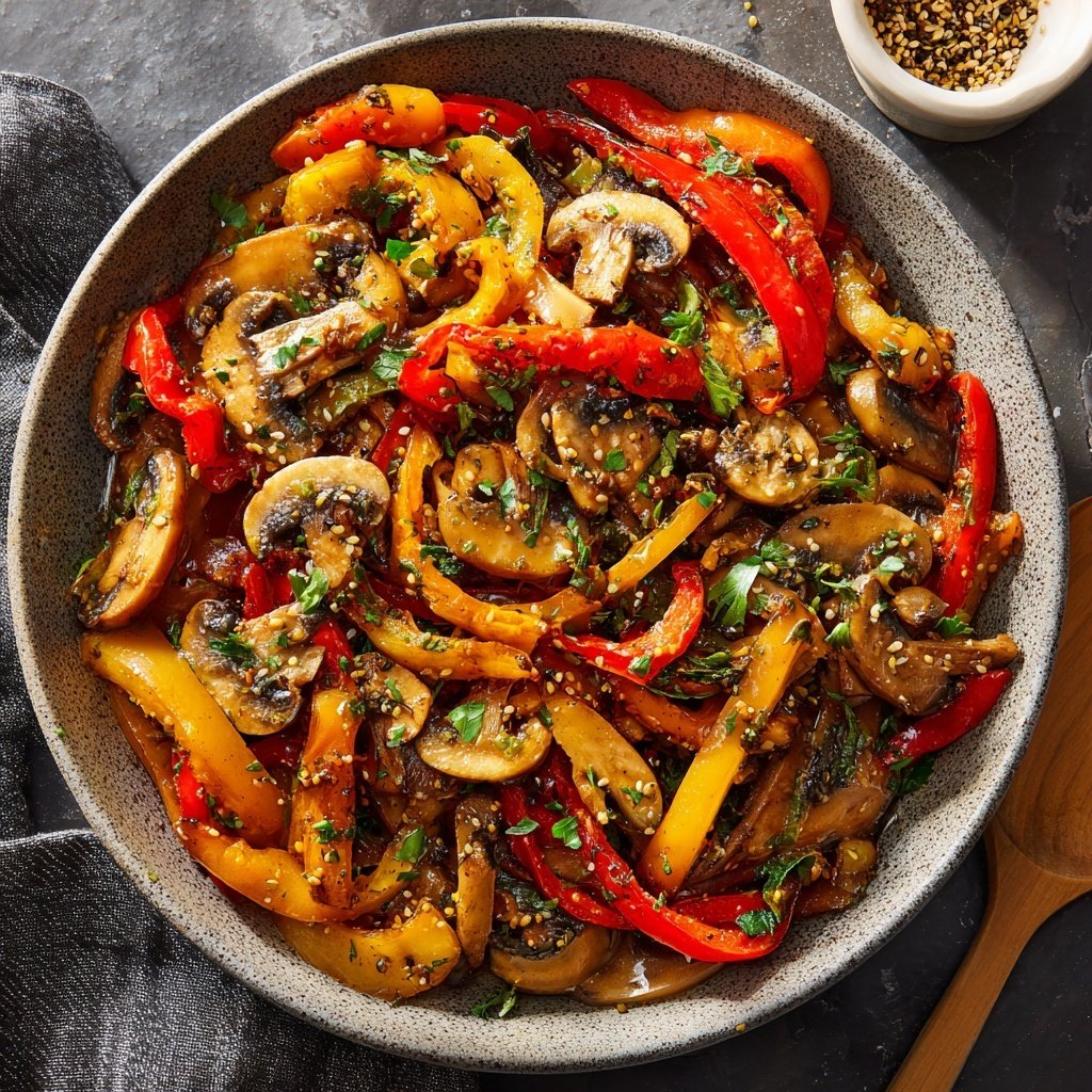 Kalorienarme Gemüsepfanne Mit Champignons