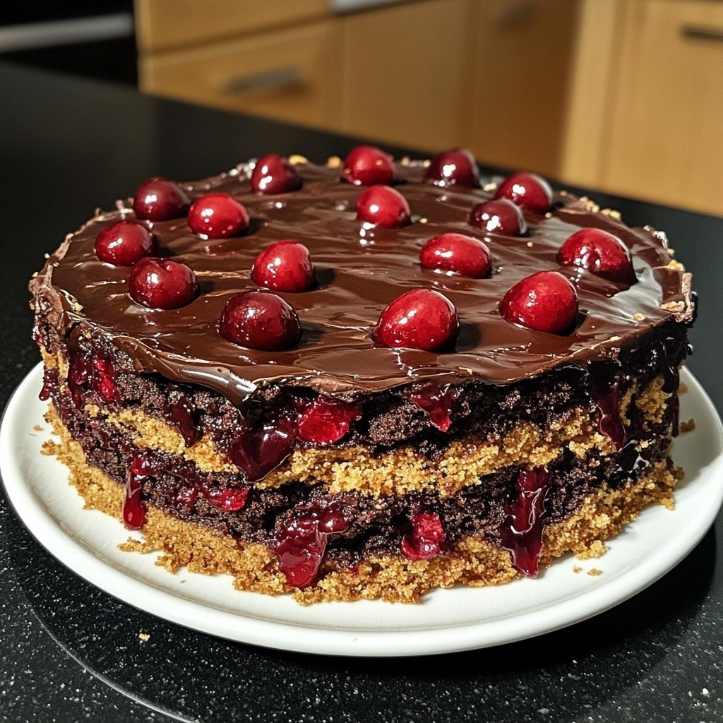 Schoko-Kirsch-Torte mit Sahne - Küchenmomente