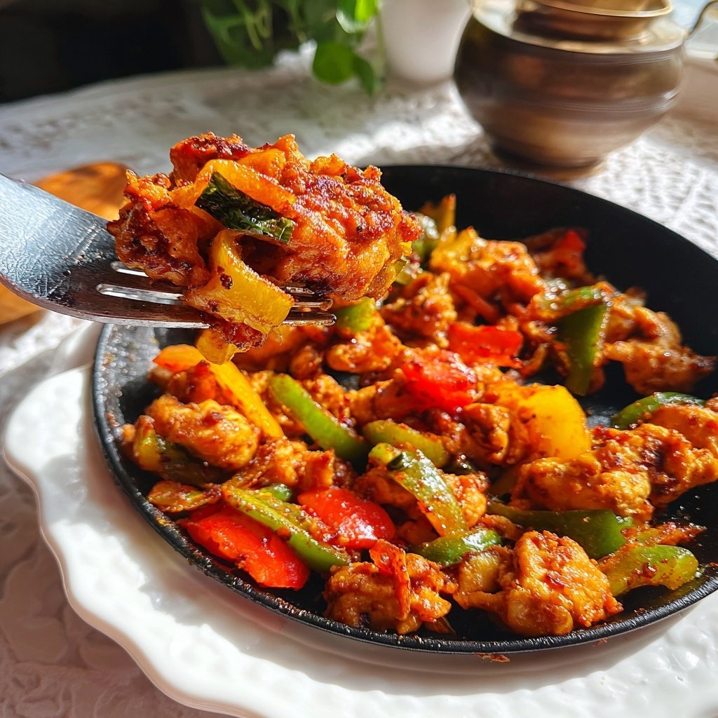 Kalorienarme Hähnchen Pfanne